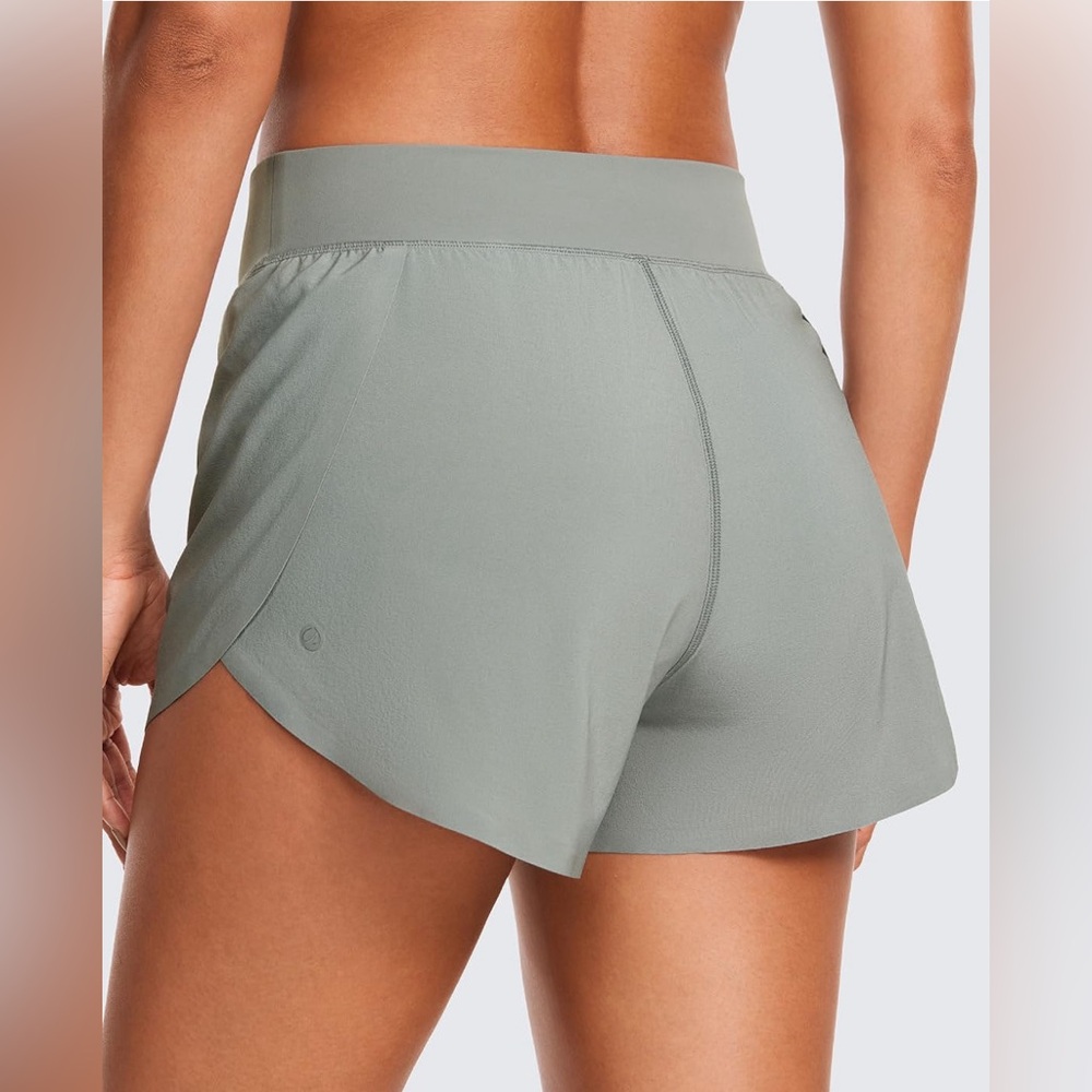 Feathery-Fit Soft High Rise 2 in 1 Dolphin Shorts 3''